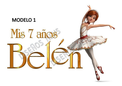 Ballerina Logo Personalizado Imprimible Digital Cumpleaños