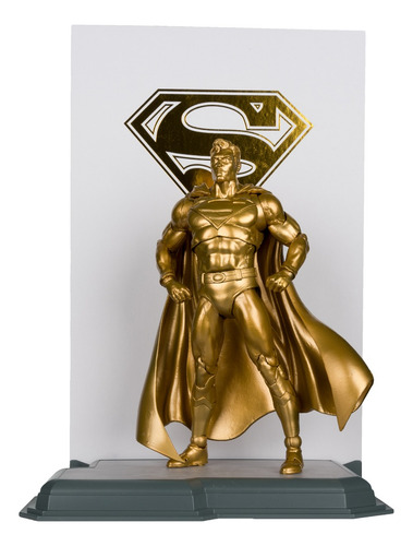 Mcfarlane Sdcc 2024 Superman Centennial Park Tribute Gold