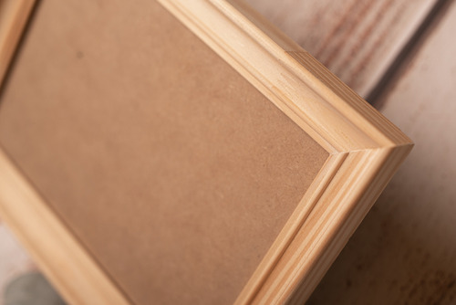 Cuadro Madera 20x20 Con Vidrio Y Gancho Para Colgar Pino Natural Batea