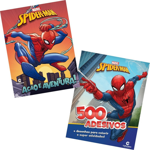 Kit 2 Ed. Marvel Homem Aranha 500 Adesivos Atividade Oferta