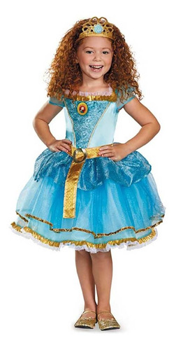 Disfraz De La Princesa Mérida Disney, Talla 4-6 Para