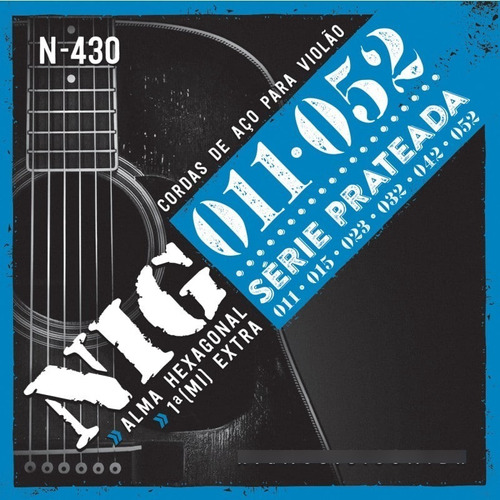 Nig Music  N-430 Cuerdas Guitarra Acustica Metal 0.11/0.52