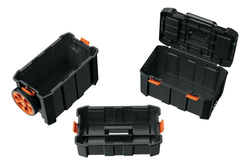 Caja Para Herramientas 19 X25 3 En 1 Desmontable 102644 Color Negro