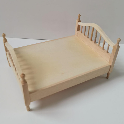 Mini Juego De Muebles De Cama Doble Para Casa Sin Colchón