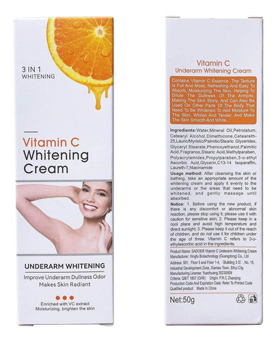 Crema Para Blanqueamiento De La Piel De Vitamina C, De Para