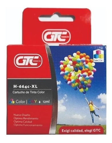 Cartucho Alternativo Gtc 664 Xl Color 1115 2135 3635 4678