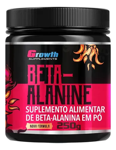 Beta Alanina 250g Growth Supplements - Sem Sabor em Pó