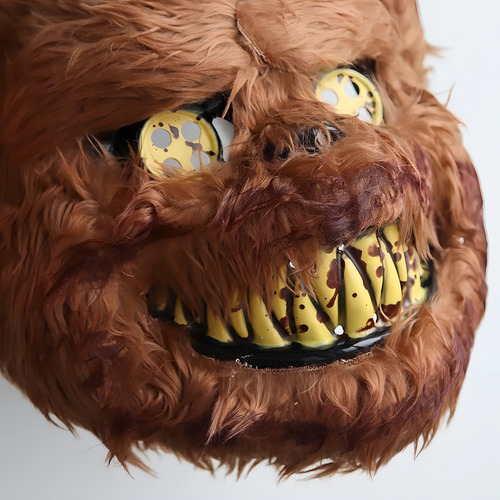 Mascara Festa Halloween Urso Terror Marrom Assustador
