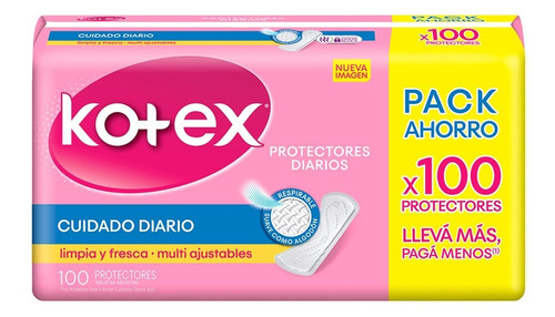 Protector Diario Kotex 2 Pack De 100 Uds.