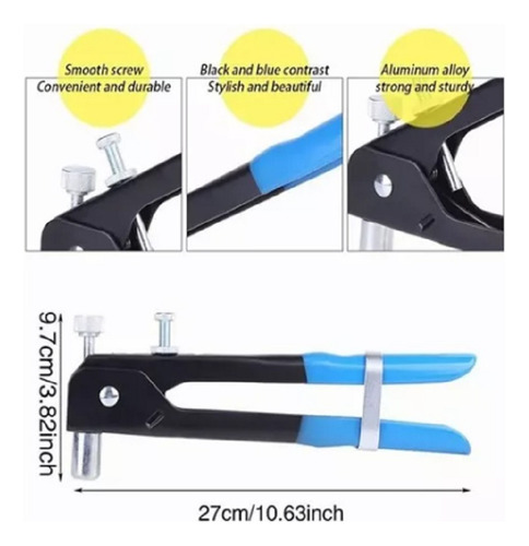 Kit Remachadora Tuerca 86pcs M3-m8 Remache Ciego
