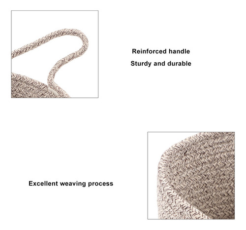 Cesta De Ropa Tejida, Extra Grande, De Algodón Puro