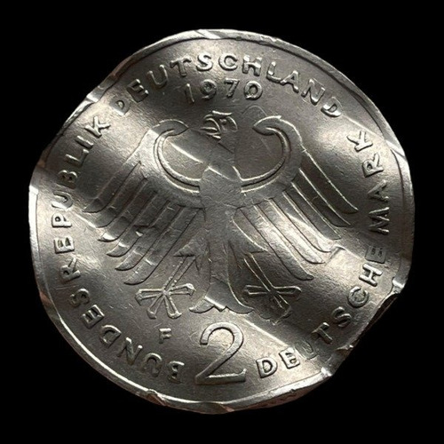 Moneda Alemania 2 Marcos 1970 - Cancelada Por La Ceca