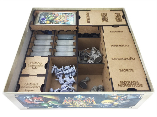 Torre De Dados + Insert Arcadia Quest Em Mdf