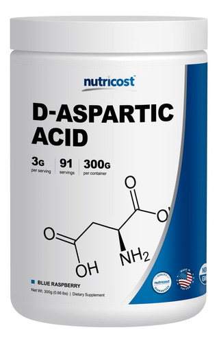 Nutricost Ácido D-aspártico (daa) En Polvo 300 G