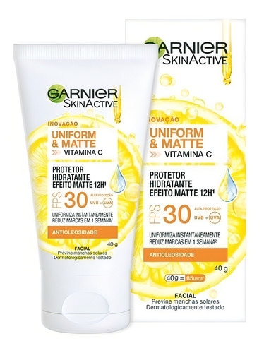 Protetor Hidratante Facial Vitamina C Fps30 40g Garnier