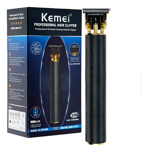 Maquina De Acabamento Cabelo E Barba Sem Fio Kemei Km 1971a