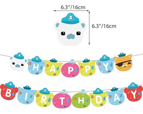 Fiesta Octonauts Globos De Cumpleaños Infantil Decoración