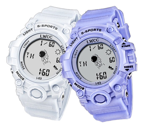 Reloj Digital Para Hombre Y Mujer Deportiva Plástico Ptu