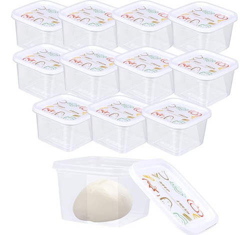 Caja Masa Pizza Juego 12 Recipientes Apilables Masa Con Tapa