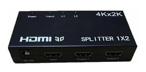 Splitter Hdmi 2 X 1 Multipuerto 2 Salidas + Cargador 