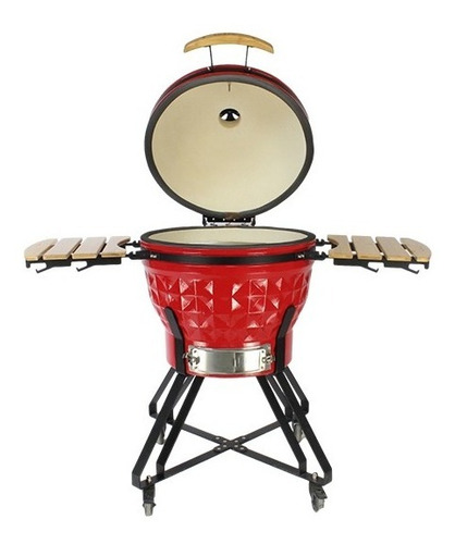 Imagem 4 de 8 de Churrasqueira Kamado Big Bob Egg Cerâmica Carvão Grill 24