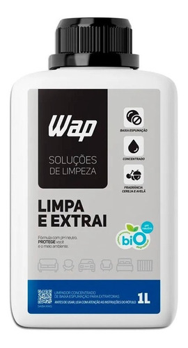 Detergente Concentrado 3 Em 1 P/ Extratora Perfumado Wap 1 L