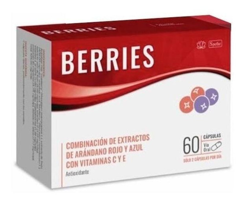 Berries X 60 Cápsulas  Arándano Rojo Y Azul + Vitamina C + E