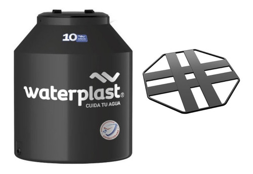 Tanque Clásico Bicapa Waterplast 400lts + Base Reforzada