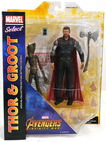 Figura De Acción Thor Y Groot Infinity War Marvel Select 