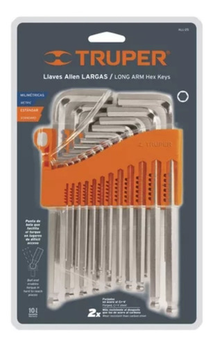 Llaves Allen Mixto 25 Pz Truper 15572