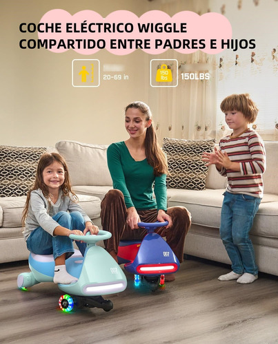 Auto 2en1 Eléctrico Con Pedales Pilarecargable Modo Columpio