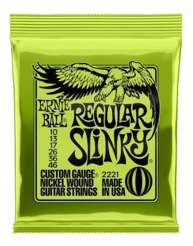 Cuerdas Guitarra Ernie Ball 2221 Regular Slinky Nickel 10-46