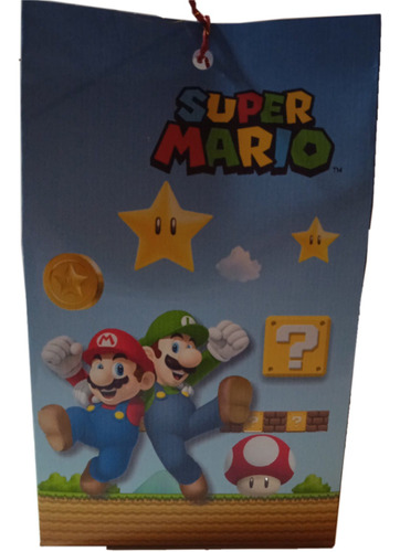 Bolsitas Para Sorpresitas Diseño Mario Bros Cumple 10 Uni