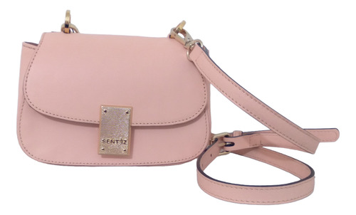 Cartera De Cuero En Color Nude Nude Lisa Oro Nude