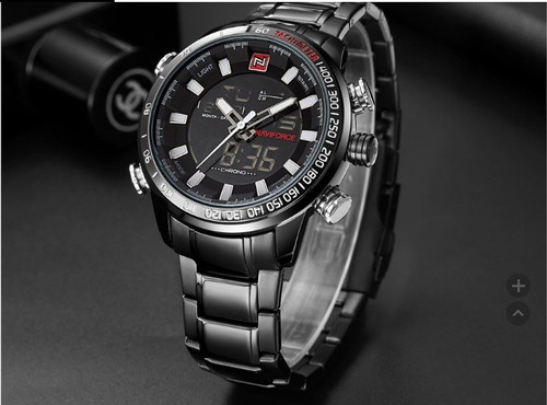 Relógios Naviforce 9093 Marca De Luxo De Aço Completo !
