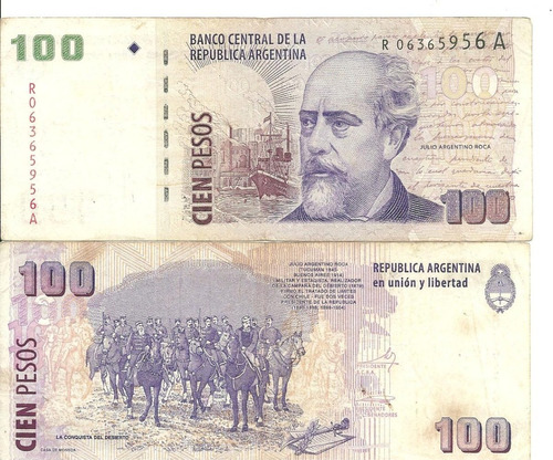 Billete 100 Pesos Roca Reposicion Bottero (3755)