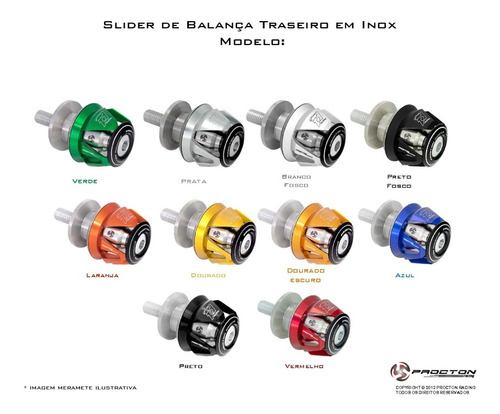 Slider Balança F1 Traseiro Yamaha Xj6 N Ou F Procton Racing