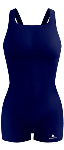 Imagen 1 de 6 de Traje De Baño Dama Basic Solid Jammer Espalda Cuadrada Azul
