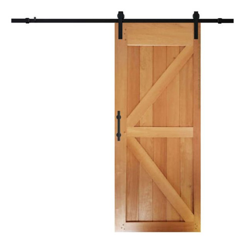 Porta Correr Celeiro Madeira Maciça Tauari Mapaf 110cmx210cm