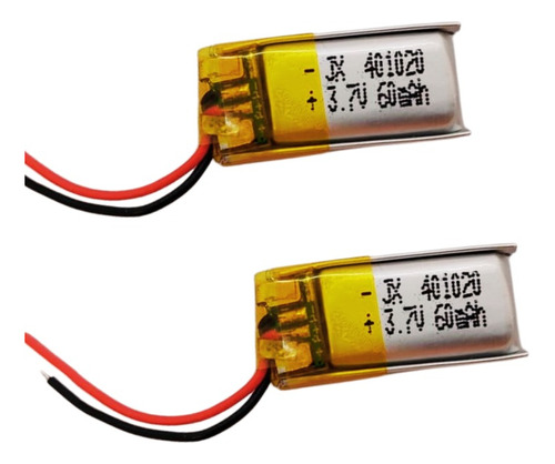 2 Baterias 401020 Beston Litio 3.7v Polímero Li-ion 60mah 