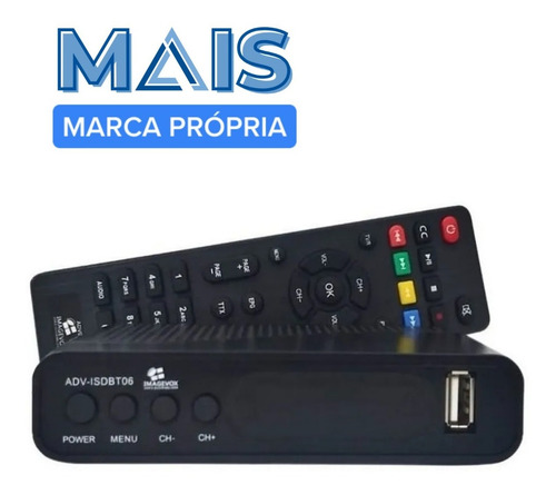Conversor Digital Hd Terrestre Uhf Hdtv Com Função Gravador