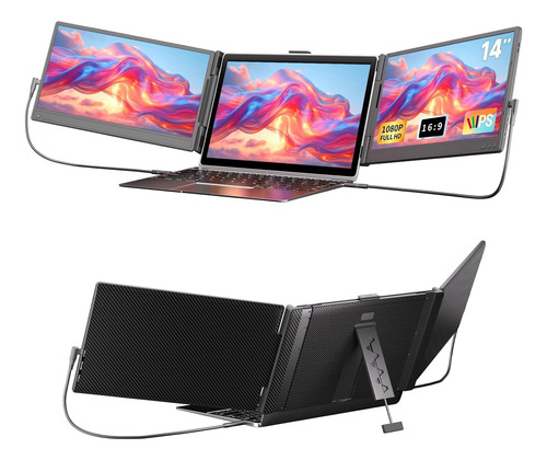 Extensor De Monitor Triple Fhd Para Portátil De 14 Pulgadas,
