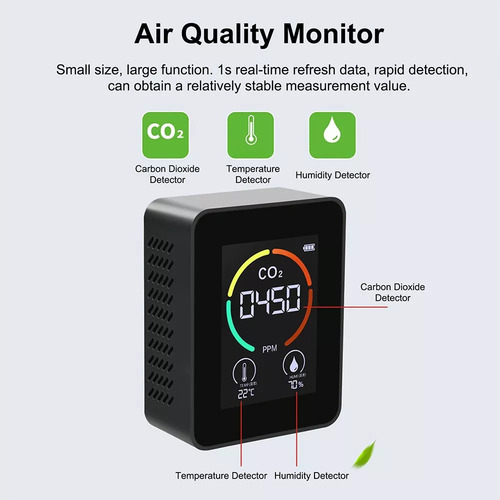Para Detector De Co2 Aire Calidad Co2 Temperatura Humedad