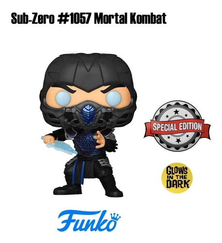 Sub-zero (glows In The Dark) #1057 Mortal Kombat Funko Pop!