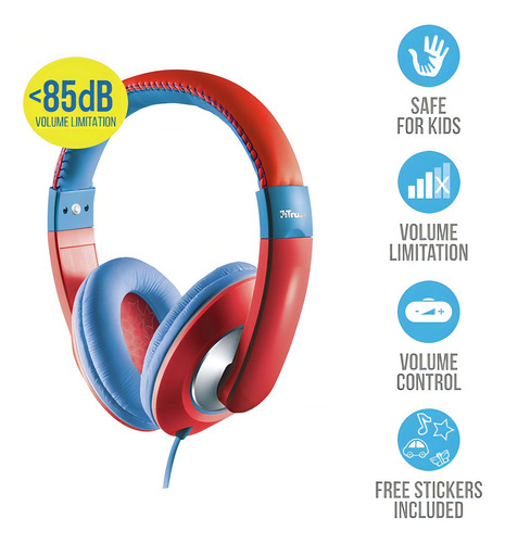 Audifonos Para Niños Trust Sonin Color Rojo