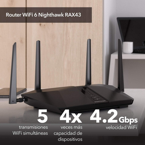 Netgear Nighthawk Rax43 - Router Wifi 6 Ax5 Ax4200