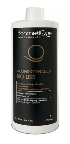 Acondicionador Bioliss Bonmetique Argan Y Keratina X 900 Ml