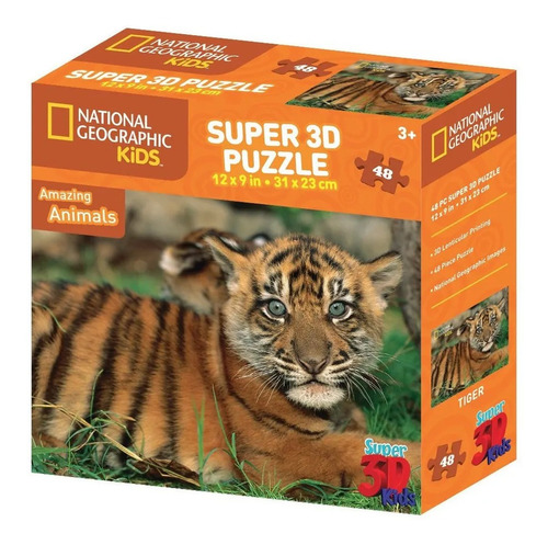 Puzzle Rompecabezas 3d 48 Pzas National Geographic Kids Full