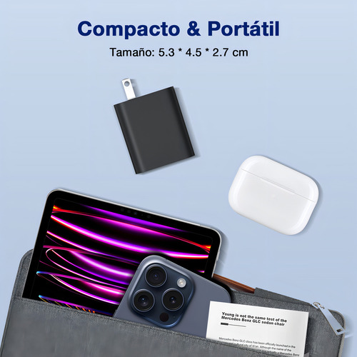 Cubo Cargador Turbo 30w Puerto C Pd Compatible iPhone Xiaomi