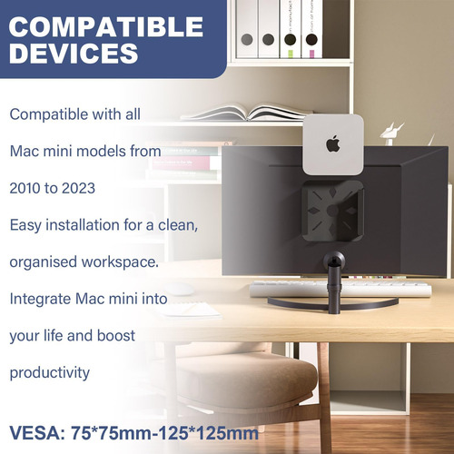 Mac Mini Vesa Mount, Mac Mini Mount Detrás De Monitor Para